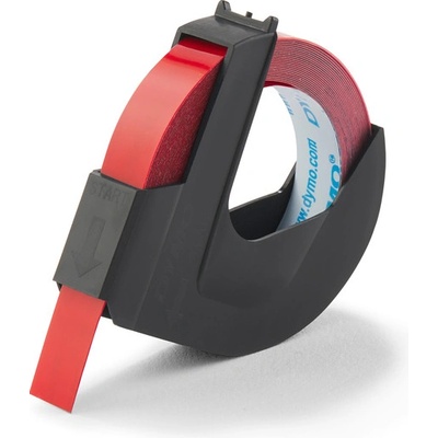 DYMO páska reliéfna 3D, 9 mm x 3 m, červená