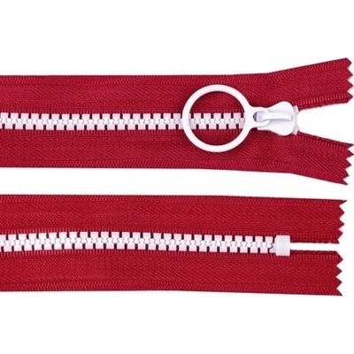 Zip kostěný 20cm - vínový