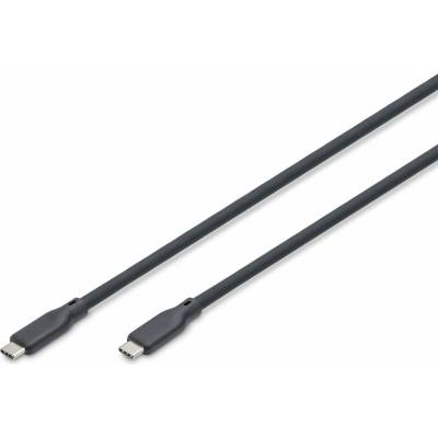 Digitus AK-300344-010-S Silikónový USB-C na USB-C USB 4 Gen3 40G 8K60Hz 240W 1m černý