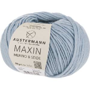 Austermann Maxin Merino & Seide 90320-10 Ice Blue Плетива прежда (90320-10)