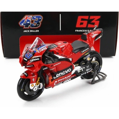 MAISTO DUCATI DESMOSEDICI GP22 TEAM LENOVO N 43 MOTOGP SEASON 2022 JACK MILLER - RED 1:18