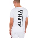 Alpha Industries Backprint T white tričko pánske biele