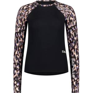 Mons Royale Дамско мериносово термобельо Mons Royale Women's Bella Merino Long Sleeve Merino base layer - Rock Leopard / Black (115-2717-0313)