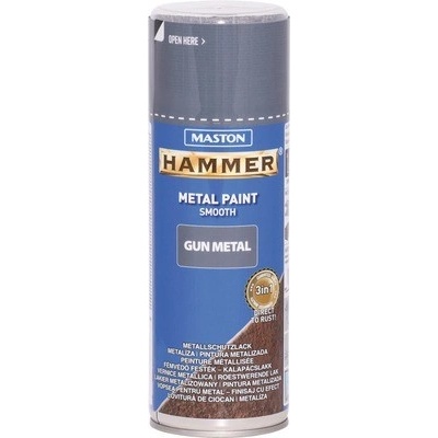 Tikkurila Maston Hammer sprej - hladká farba na kov v spreji - sivá - 400 ml