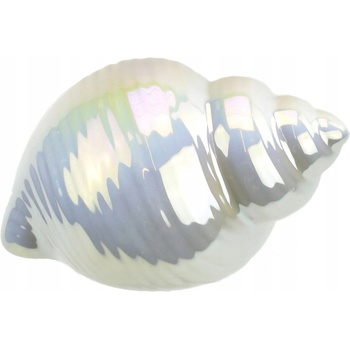 DOMMIO Mušľa keramická biela perleť 7 × 10 cm