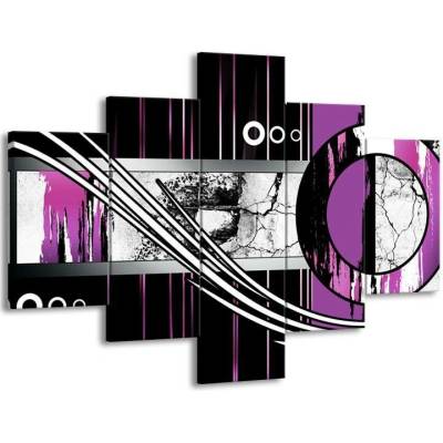 Obraz na plátně- abstraktní fialový plátno 5 100x70