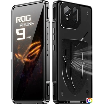 ASUS ROG Phone 9 Pro 5G / Asus ROG Phone 9 5G Удароустойчив Калъф Metal Frame 360 Градуса Защита и Протектор