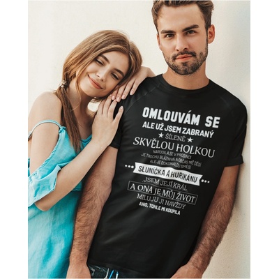 Bezvatriko.cz pánské tričko k narozeninám Už jsem zabraný černá – Zboží Mobilmania