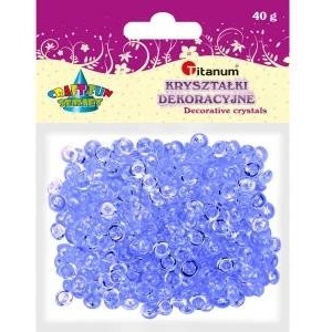 TITANUM Plastic beads polka ball lilac 40g