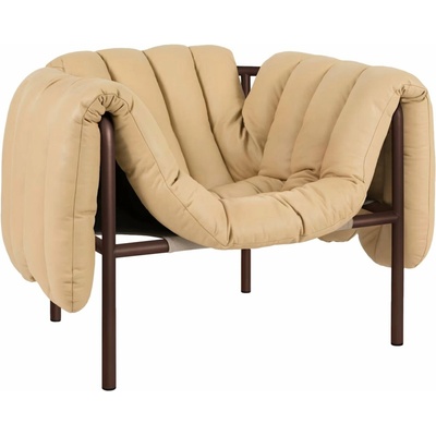 Hem Puffy Sand Leather / Chocolate Brown