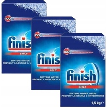 Finish Soľ do umývačky riadu hrubozrnná Finish 3 x 1,5 kg
