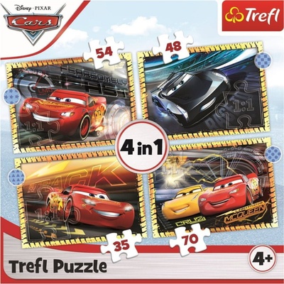 TREFL Auta 3 Připravit pozor teď! 4v1 35,48,54,70 dielov