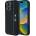 BMW BMW Silicone Hexagon Blue Line MagSafe калъф за iPhone 16 Pro Max, черен