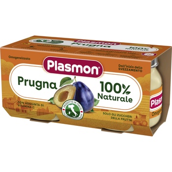 Plasmon плодово пюре от слива 6+м 2х80г