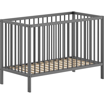 Vipack Антрацитно детско креватче от масивен бор 60x120 cm DINO - Vipack (DIBB6080)