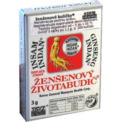 Dr. Drozen Ženšenový životabudič K.K.Insam Indan 3 g 200 tabliet