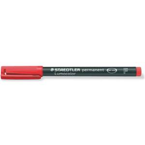 STAEDTLER Алкохолен маркер, OHP, 0, 6 mm, STAEDTLER "Lumocolor 318 F", червен 318-2 (318-2)