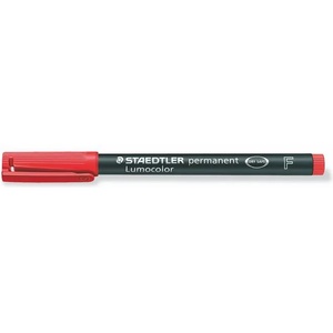 STAEDTLER Алкохолен маркер, OHP, 0, 6 mm, STAEDTLER "Lumocolor 318 F", червен 318-2 (318-2)