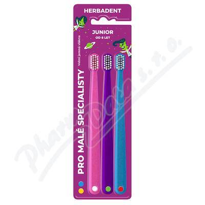 Herbadent Triplepack Kids zubní kartáček s ultrajmnými vlákny