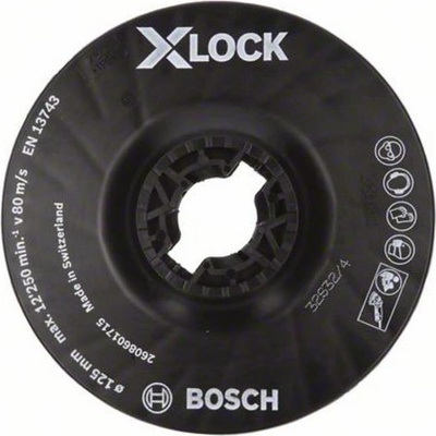 Nosná podložka X-LOCK, stredne tvrdá, 125 mm Bosch Accessories 2608601715