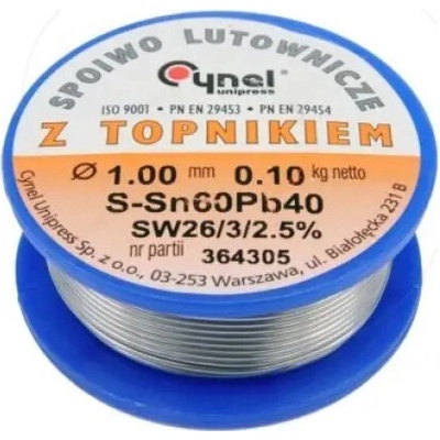 Vorel - Spajkovací cín Sn60Pb40 ø1.0mm, 100g