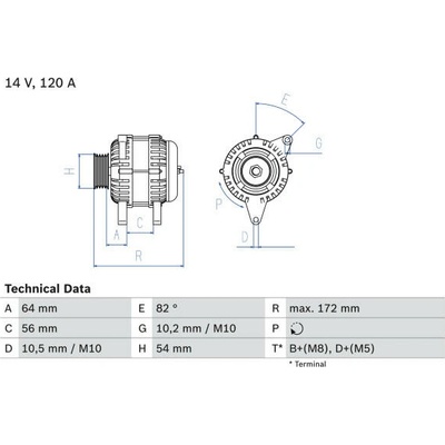 generátor BOSCH 0 986 046 140
