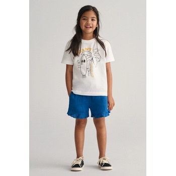 Gant Linen frill shorts modrá