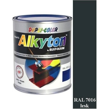 Alkyton RAL 7016 antracitová šedá, lesklá farba na hrdzu 2v1, 0,75l