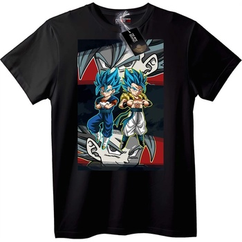 NOONEBRAND Тениска Супер Сайян Син Goku & Vegeta - 2XL, White
