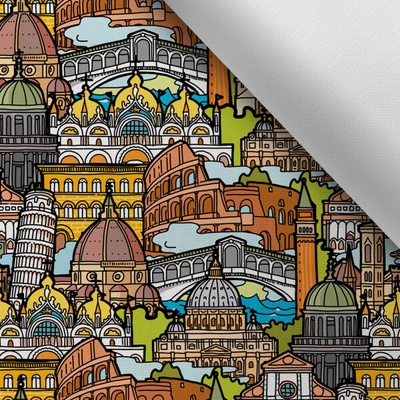 Látka s potlačou nepremokavý polyester TD/NS I love Italia by Takoy®