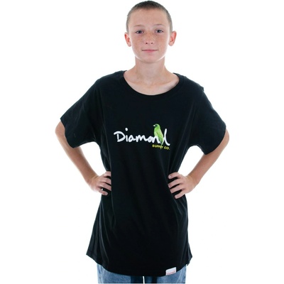 DIAMOND tričko Bird Talk Tee Black Green BKGN