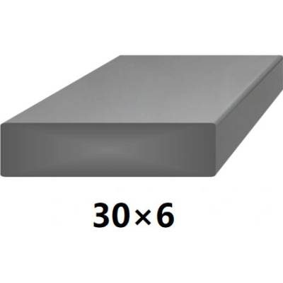 Plochá plná ocelová tyč 30x6 mm (pásovina), bez povrchové úpravy 3 m (J-P30x6-3)