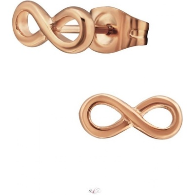 Prosperk náušnice z chirurgické oceli Nekonečno rose gold S2735