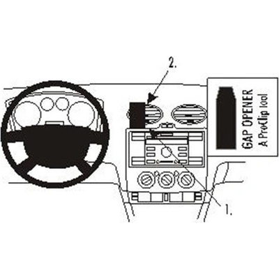 Brodit ProClip montážní konzole pro Ford Focus 05-10, na střed vlevo 853584