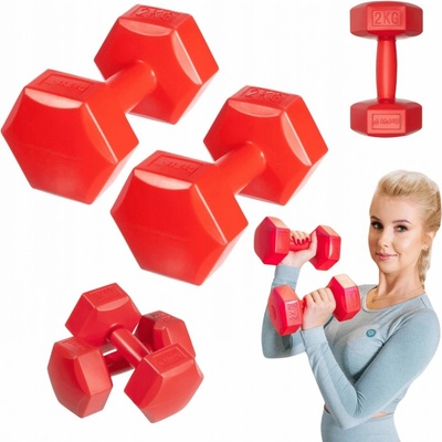 DrFit Pevné bitúmenové činky 2 x 2 kg
