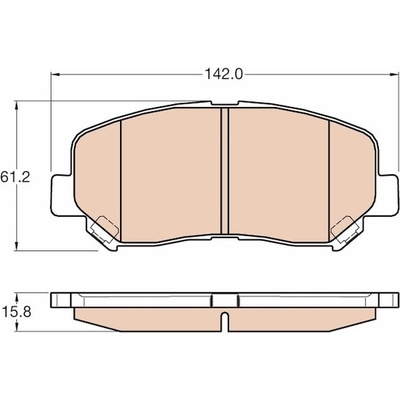 Sada brzdových destiček, kotoučová brzda TRW GDB3562 – Zboží Mobilmania
