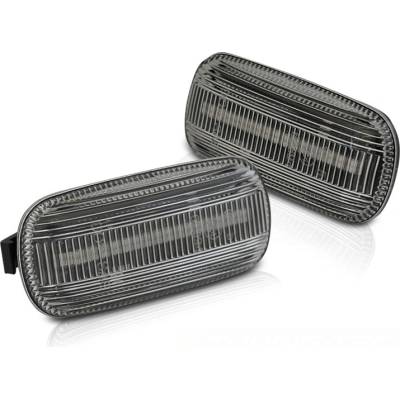 Boční LED dynamické blinkry Audi A4 B6, B7, A3 8P, A6 C6, SEQ, bílé