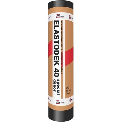 Asfaltový pás hydroizolační ELASTODEK 40 SPECIAL DEKOR černý (7,5 m2/role)