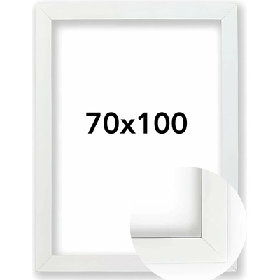 BFHM Fotorámeček Stuttgart Rozměr: 70 x 100 cm, Barva: Bílá, Typ zasklení: Plexi