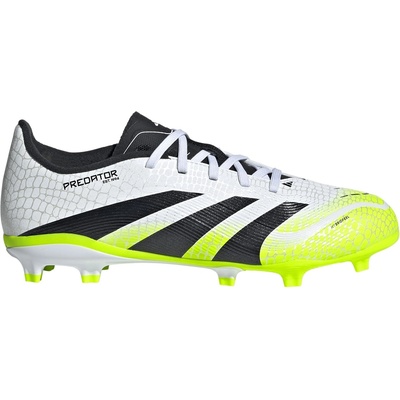 adidas Детски футболни бутонки Adidas Predator League Childrens Firm Ground Football Boots - White/Blk/Lemon