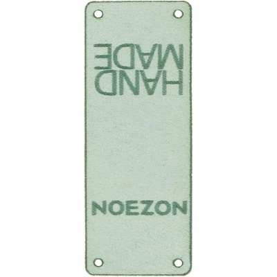 Kožený štítok Hand Made NOEZON mentolovo zelený