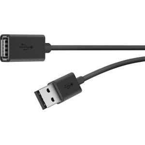 Belkin Кабел удължител Belkin USB-A (M) към USB-A (F), 4.8м, Черен (F3U153bt4.8M)