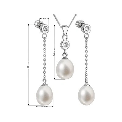 Pavona stříbrná perlová sada se zirkony 29005.1 bílá – Zboží Dáma