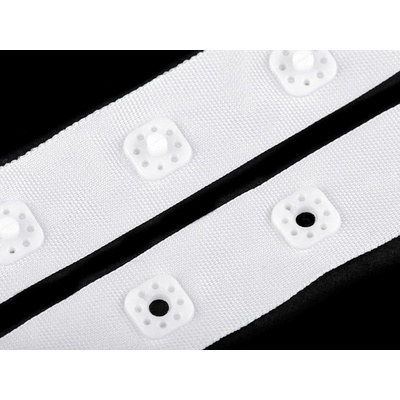 Zapínání na body šíře 17 mm bílá 1 m