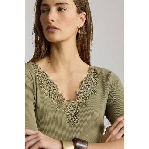 Lauren Ralph Lauren тениска дамска от памук с еластан (200P13912)