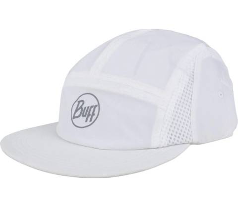 Buff 5 panel Cap r-solid white