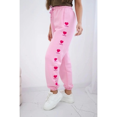 Bavlněné kalhoty Amour růžové růžová One size Kesi 5907302889706