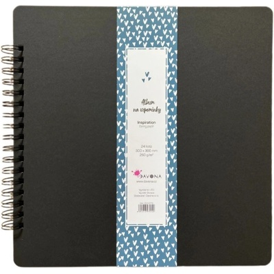 Davona Album kroužkové Scrapbook Inspiration 30 × 30 cm (250 g/m2, 24 listů) - černé