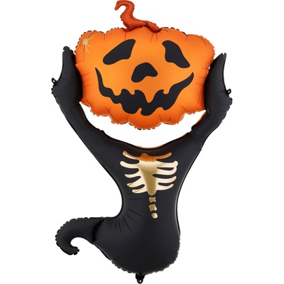 PartyDecoDýňové strašidlo Halloween 100cm nafukovací fóliový balónek