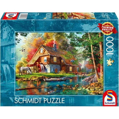Schmidt Spiele Пъзел Schmidt от 1000 части - Есенна воденица (58881)